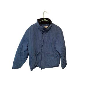 Vintage Y2k LL Bean Mens Size Large Goose Down WInter Coat Puffer Blue Jacket Fu